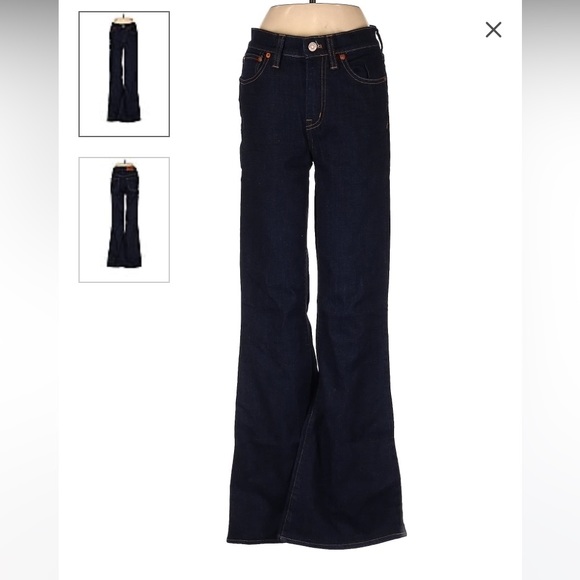 Madewell Flea Market Flare Dark wash Jeans - Picture 1 of 6